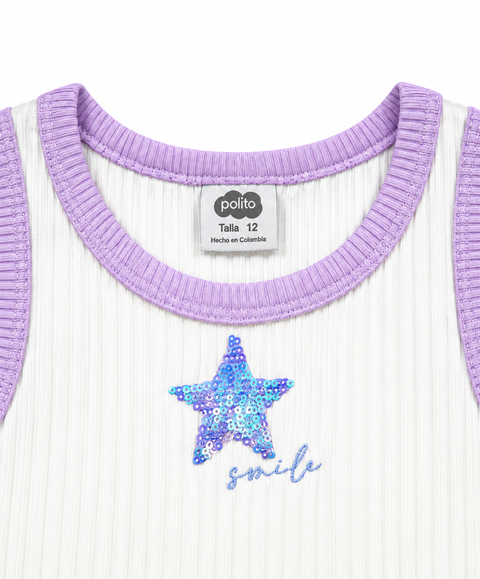 Blusa Manga Sisa Para Niña