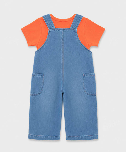 Conjunto Overol y Camiseta Para Recién Nacido
