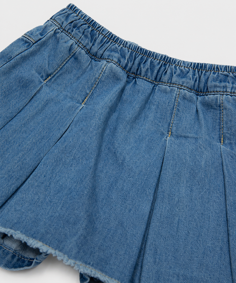 Falda Short de Tablas Para Bebé Niña