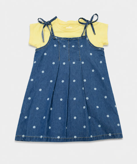 Conjunto Vestido y Camiseta Para Bebé Niña
