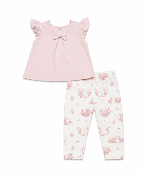Conjunto Leggings y Camiseta Para Recién Nacida