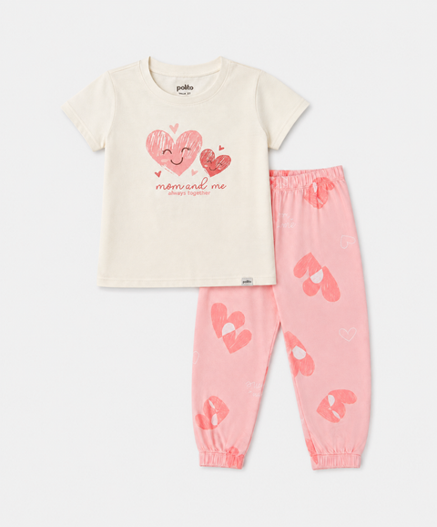 Pijama Camiseta Pantalón Para Bebé Niña