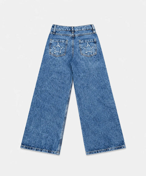Jean Wide Leg Para Niña