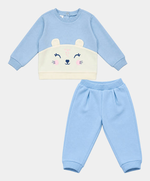 Conjunto Pantalon y Buzo Perchado Para Recién Nacida
