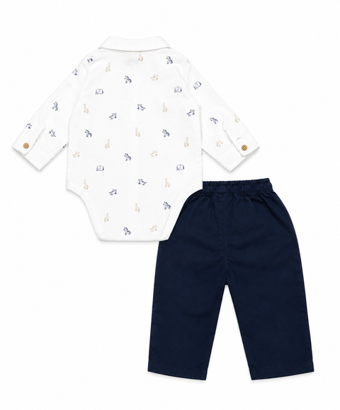 Conjunto Pantalon y Body Para Recién Nacido