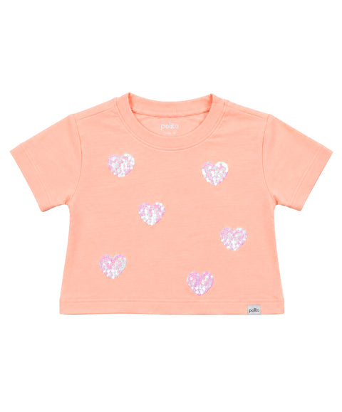 Camiseta Manga Corta Para Niña