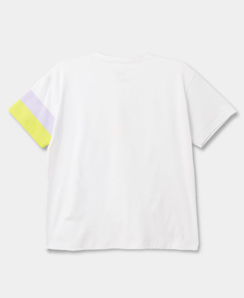 Camiseta Manga Corta Para Niña En Licra Color Blanco