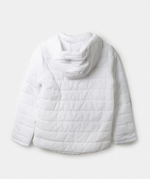 Chaqueta Acolchada Para Niña Color Blanco