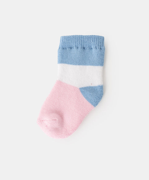 Medias X 2 Para Recién Nacida En Algodón Color Azul Y Rosado