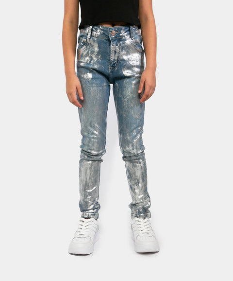 Jean Para Niña Estilo Foil En Denim Color Índigo
