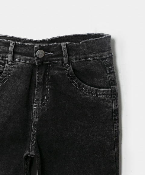 Pantalón Para Niño En Denim Color Negro