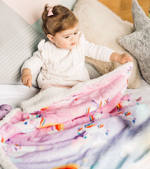 Cobija Para Bebés Con Estampado De Arcoíris
