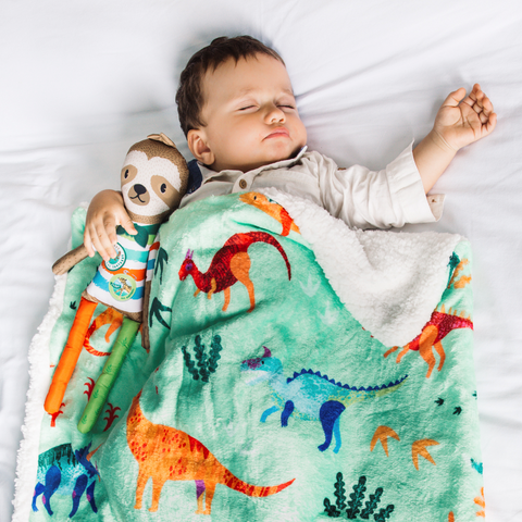 Cobija Para Bebés Con Estampado De Dinosaurios