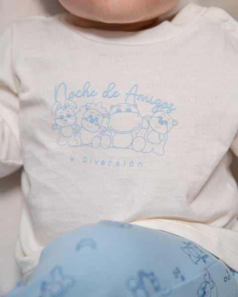 Polito x Arrurrú: Pijama con Piecitos Unisex Para Recién Nacidos