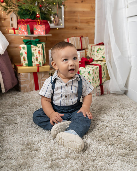 Conjunto Pantalón y Body Camisero Manga Corta Para Recién Nacido