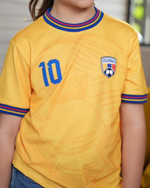 Camiseta Manga Corta de Colombia Niños Unisex