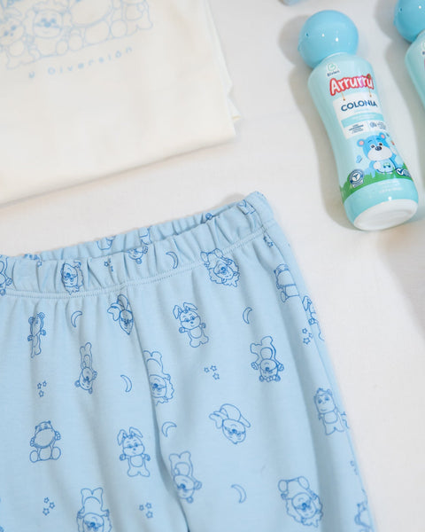 Polito x Arrurrú: Pijama con Piecitos Unisex Para Recién Nacidos