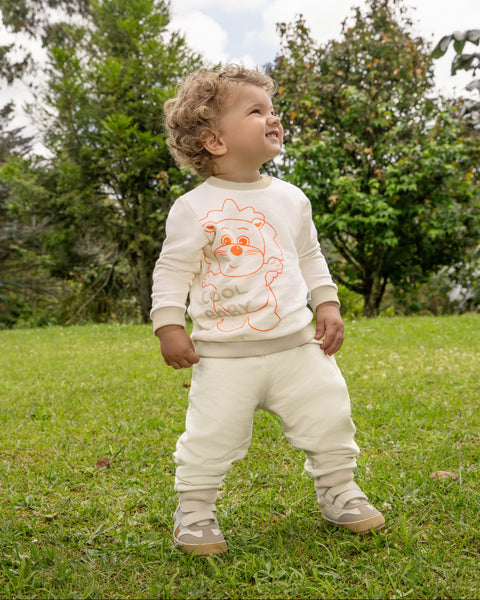 Polito x Arrurrú: Conjunto Pantalón y Buzo Para Recién Nacido