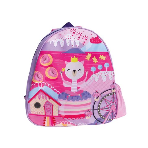 Morral para niña con estampado de gata hada