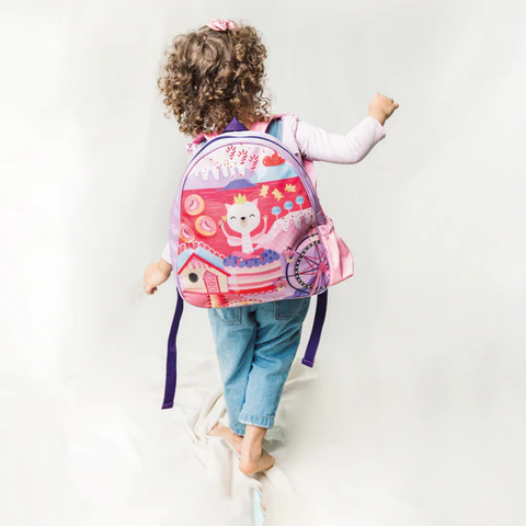 Morral para niña con estampado de gata hada