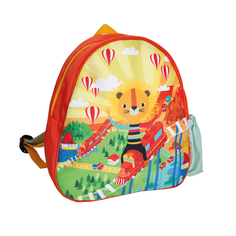 Morral para niño con estampado de león