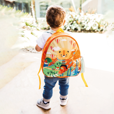 Morral para niño con estampado de león