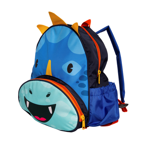 Morral Para Niño Color Azul Con Estampado De Dinosaurio