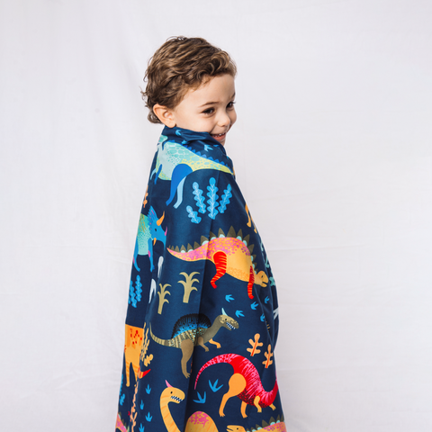 Toalla Microfibra De Niño Con Estampado De Dinosaurios