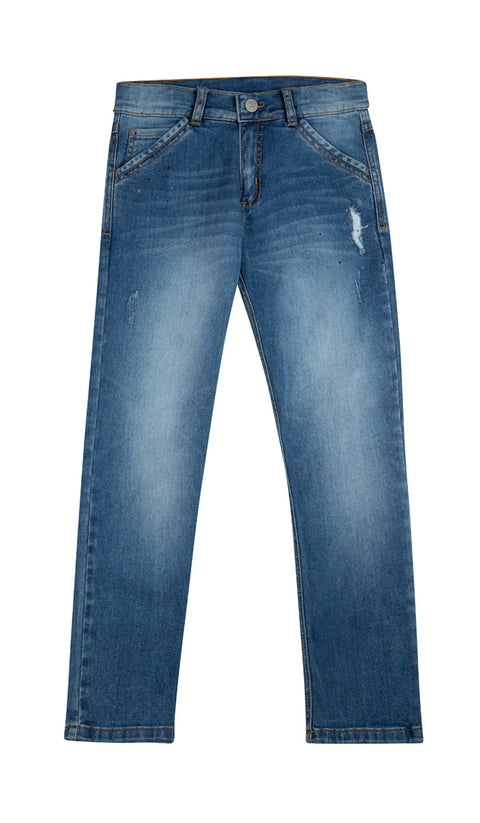 Jean Para Niño En Denim Color Indigo