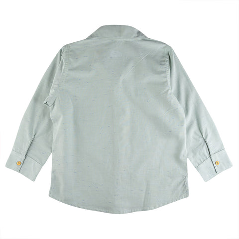 Camisa para niño en popelina color verde