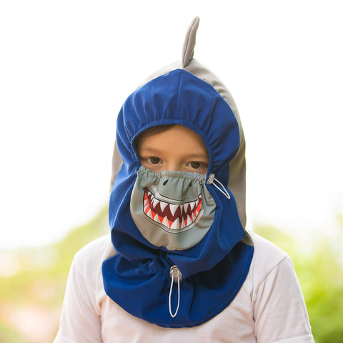 Balaclava para niño color gris con azul