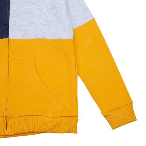 Buzo para niño en burda color ocre