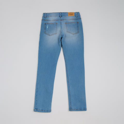 Jean Con Rotos Para Niño En Denim Color Índigo