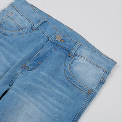 Jean Con Rotos Para Niño En Denim Color Índigo