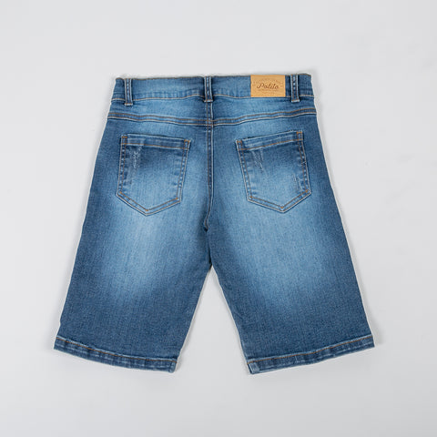 Bermuda Para Niño En Denim Color Índigo