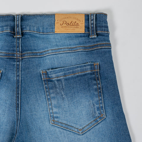 Bermuda Para Niño En Denim Color Índigo