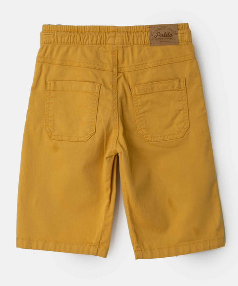 Bermuda para niño en twill color ocre