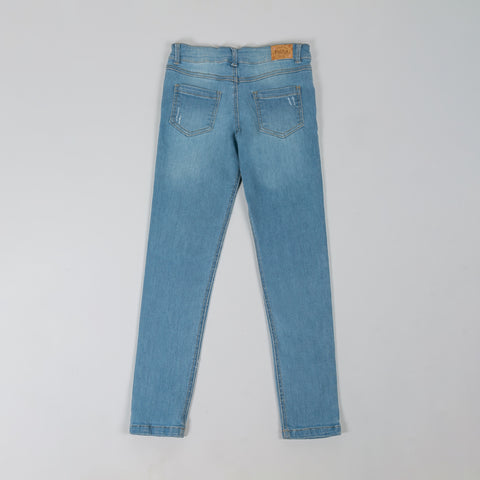 Jean Slim Para Niña En Denim Color Índigo