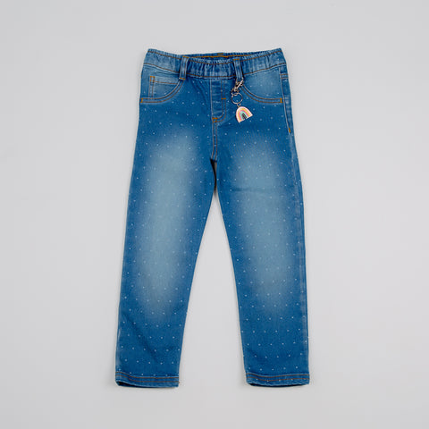 Jean Para Bebe Niña En Denim Color Indigo