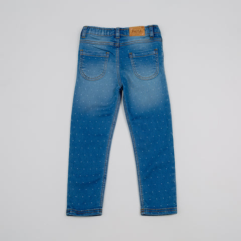 Jean Para Bebe Niña En Denim Color Indigo