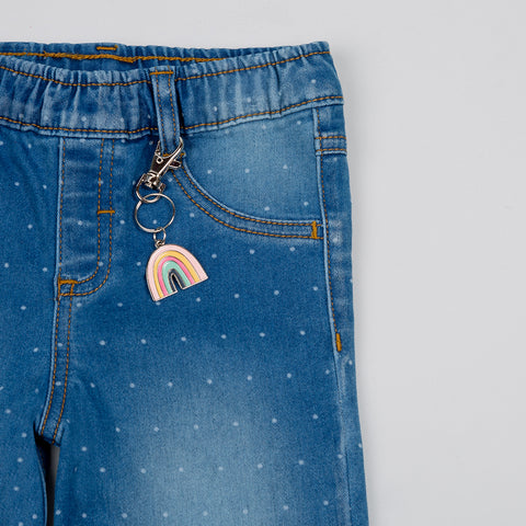 Jean Para Bebe Niña En Denim Color Indigo