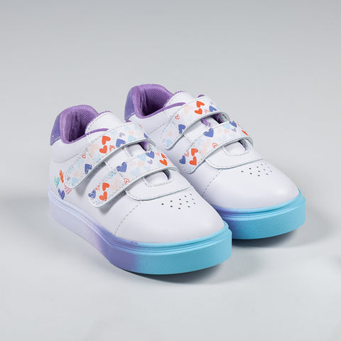Tenis para bebé niña en material sintético color blanco
