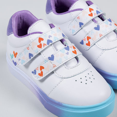 Tenis para bebé niña en material sintético color blanco