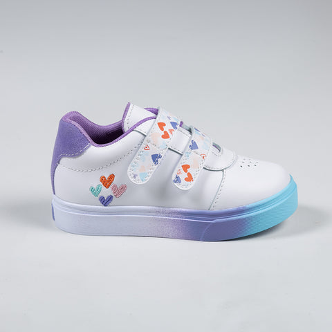 Tenis para bebé niña en material sintético color blanco