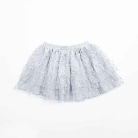 Falda Para Niña En Tull Color Gris