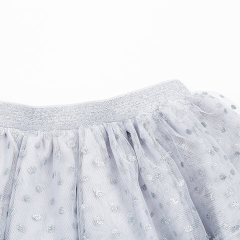 Falda Para Niña En Tull Color Gris