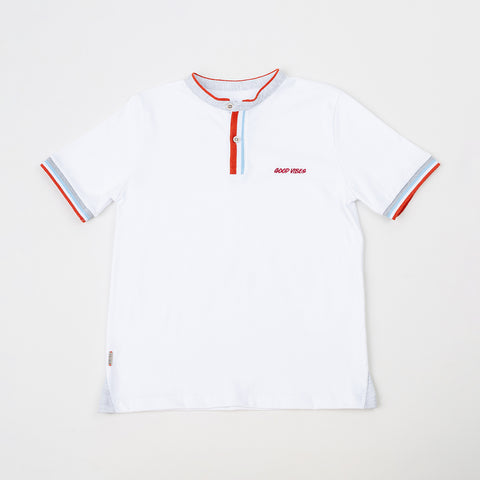 Camiseta para niño en algodón color blanco
