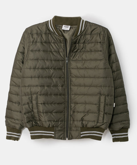 Chaqueta Acolchada Para Niño Color Verde Militar