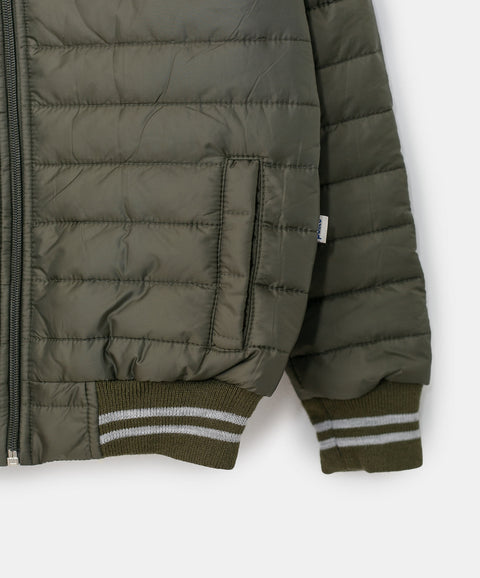 Chaqueta Acolchada Para Niño Color Verde Militar