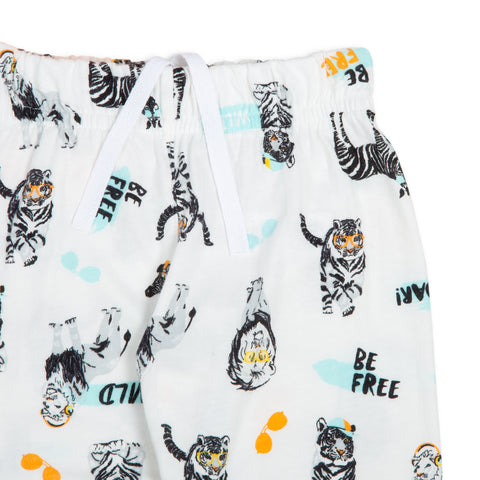 Pijama para bebé niño en tela suave color naranja